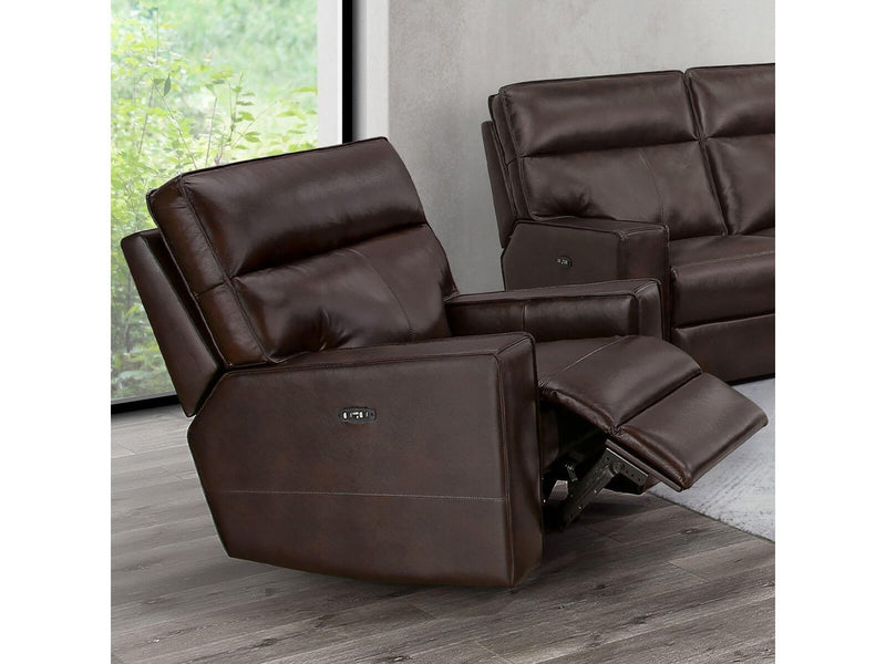 Zahara Leather Power Recliner, Espresso Default Title