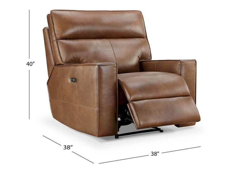 Zahara Leather Recliner, Brown Default Title