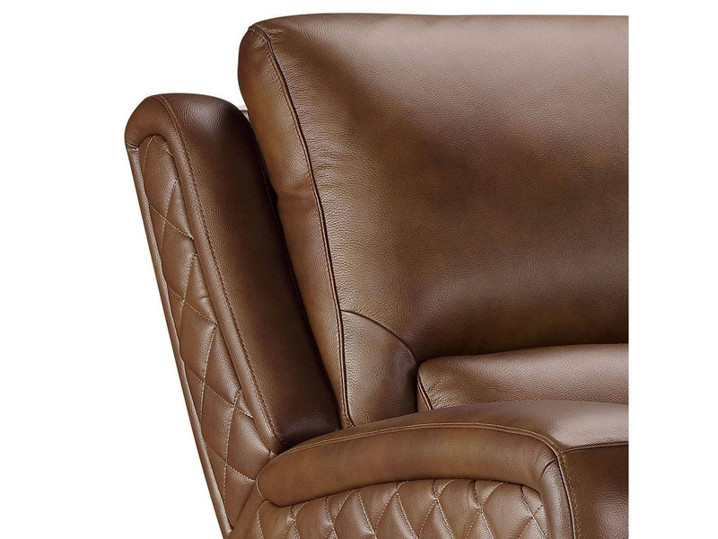 Raymond Leather Power Reclining Sofa, Brown Default Title