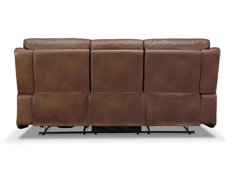 Raymond Leather Power Reclining Sofa, Brown Default Title