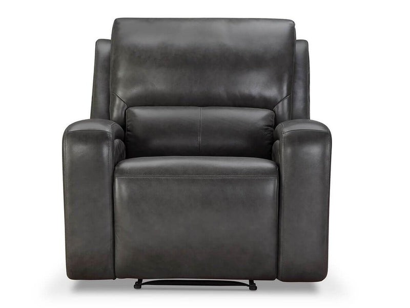 Raymond Leather Power Recliner, Grey Default Title