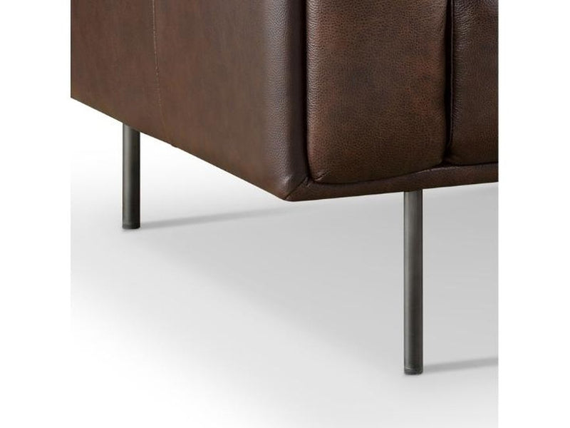 Raven Leather Loveseat