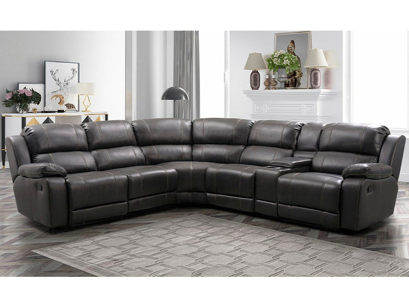 Charlestown 6-Piece Reclining Sectional, Espresso Default Title