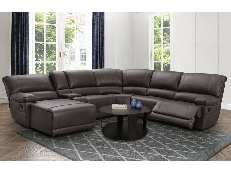 Cooper Manual Reclining Sectional, Brown Default Title