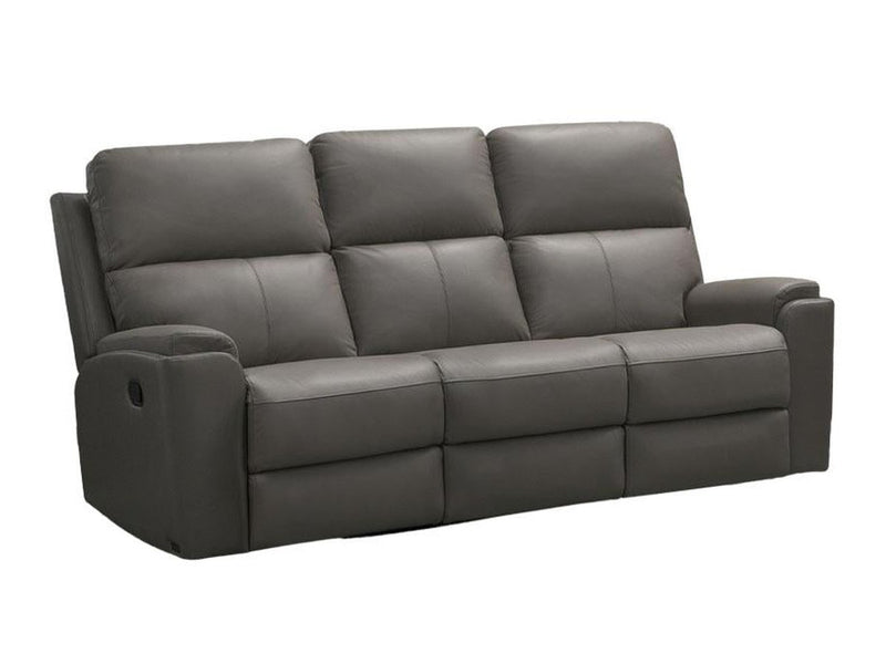 Jackson Top Grain Leather Reclining Sofa, Grey Default Title