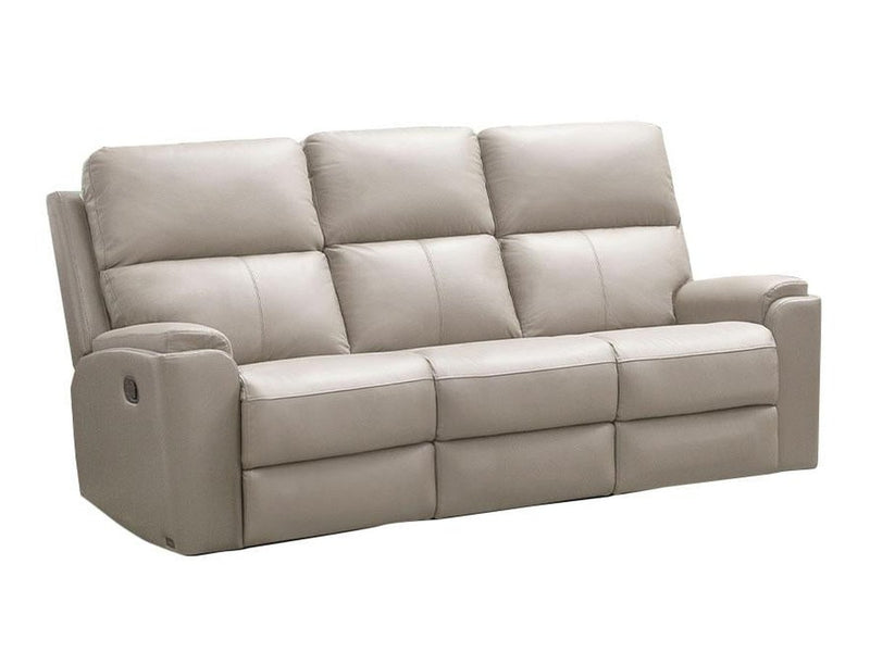Jackson Top Grain Leather Reclining Sofa, Ivory Default Title