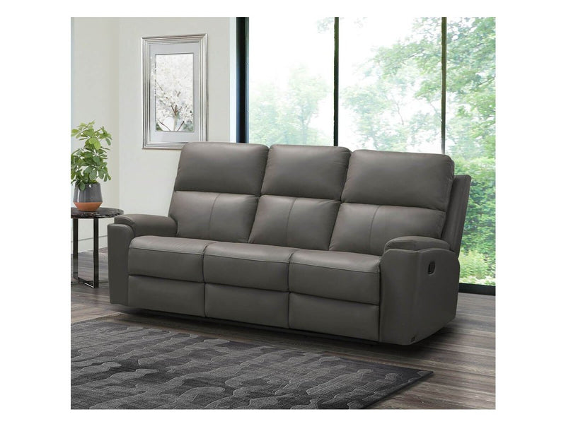 Jackson Top Grain Leather Reclining Sofa and Loveseat Set, Grey Default Title