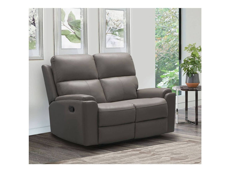 Jackson Top Grain Leather Reclining Sofa and Loveseat Set, Grey Default Title