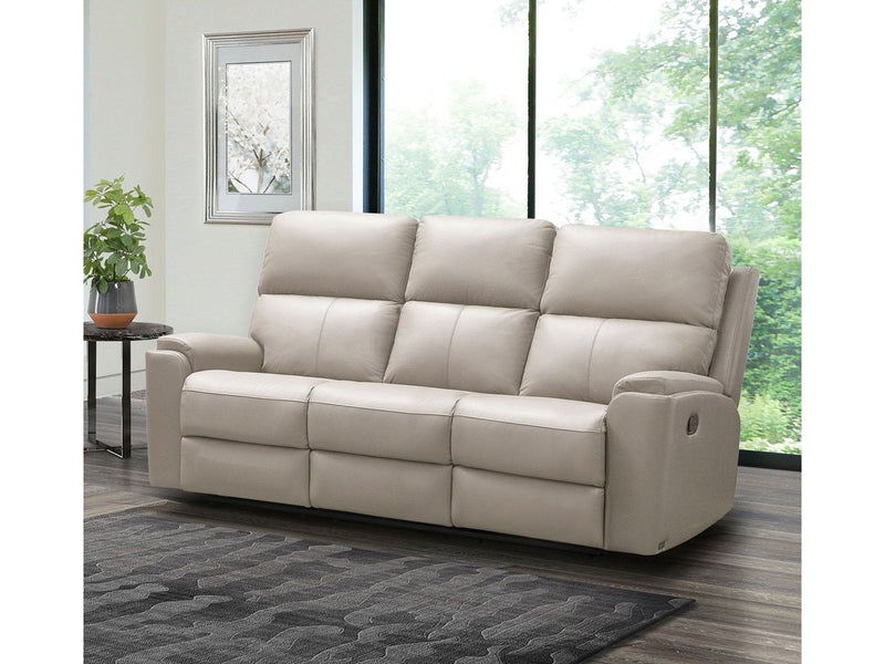 Jackson Top Grain Leather Reclining Sofa and Loveseat Set, Ivory Default Title