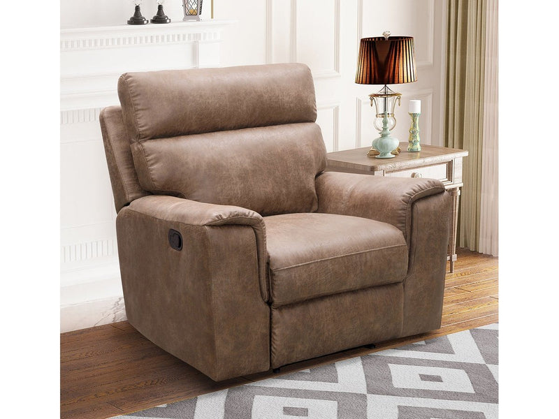 Lawrence Fabric Recliner, Brown Default Title
