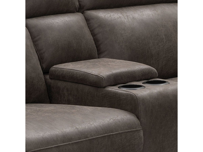Lawrence Fabric Reclining Sofa and Recliner Set, Espresso Default Title