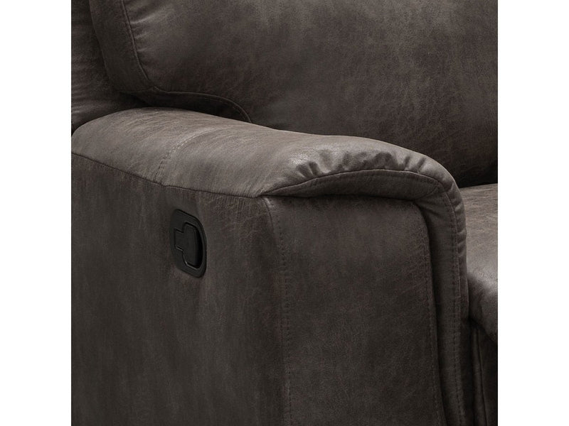 Lawrence Fabric Reclining Sofa and Recliner Set, Espresso Default Title