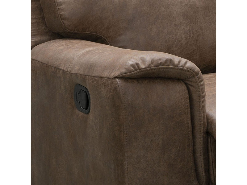 Lawrence Fabric Reclining Sofa and Recliner Set, Brown Default Title
