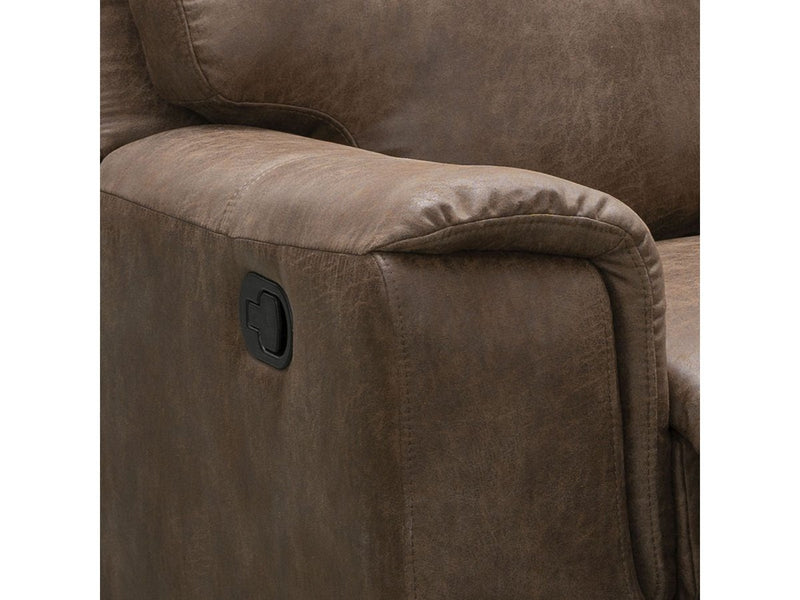 Lawrence Fabric Reclining Sofa Set, Brown Default Title