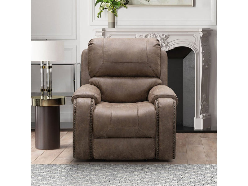 Houston Fabric Recliner, Brown Default Title