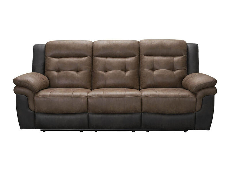Tacoma Two-tone Fabric Power Reclining Sofa Default Title