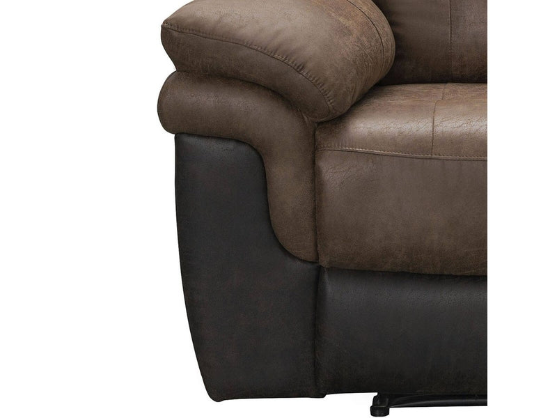 Tacoma Two-tone Fabric Power Reclining Sofa Default Title