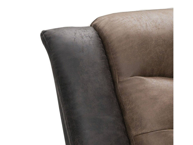 Tacoma Two-tone Fabric Power Reclining Sofa Default Title