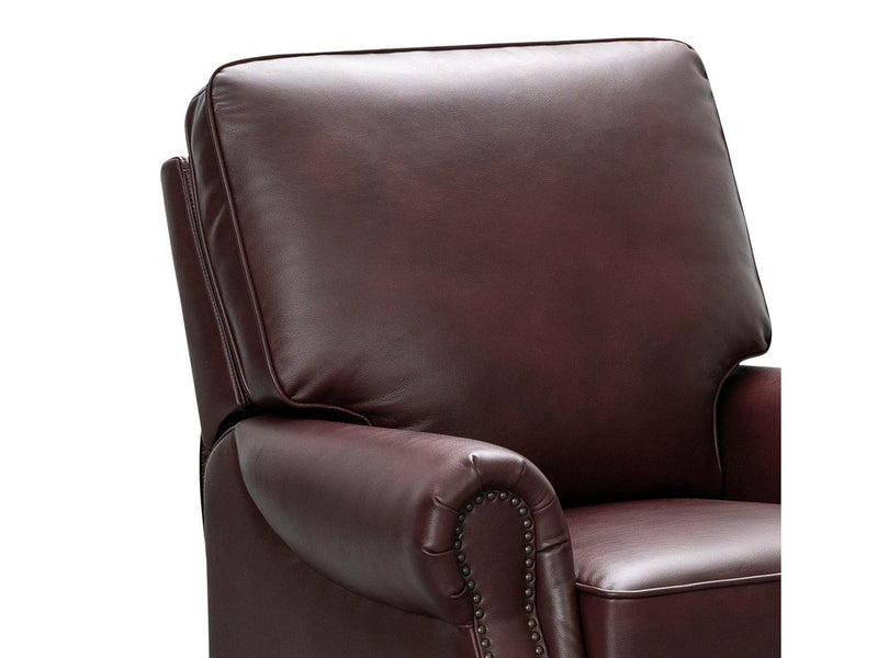 Carlyle Leather Pushback Recliner, Red Default Title