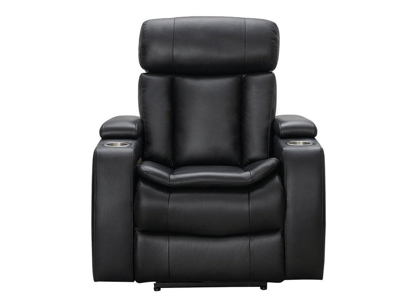 Zayne Power Reclining Leather Chair, Black Default Title