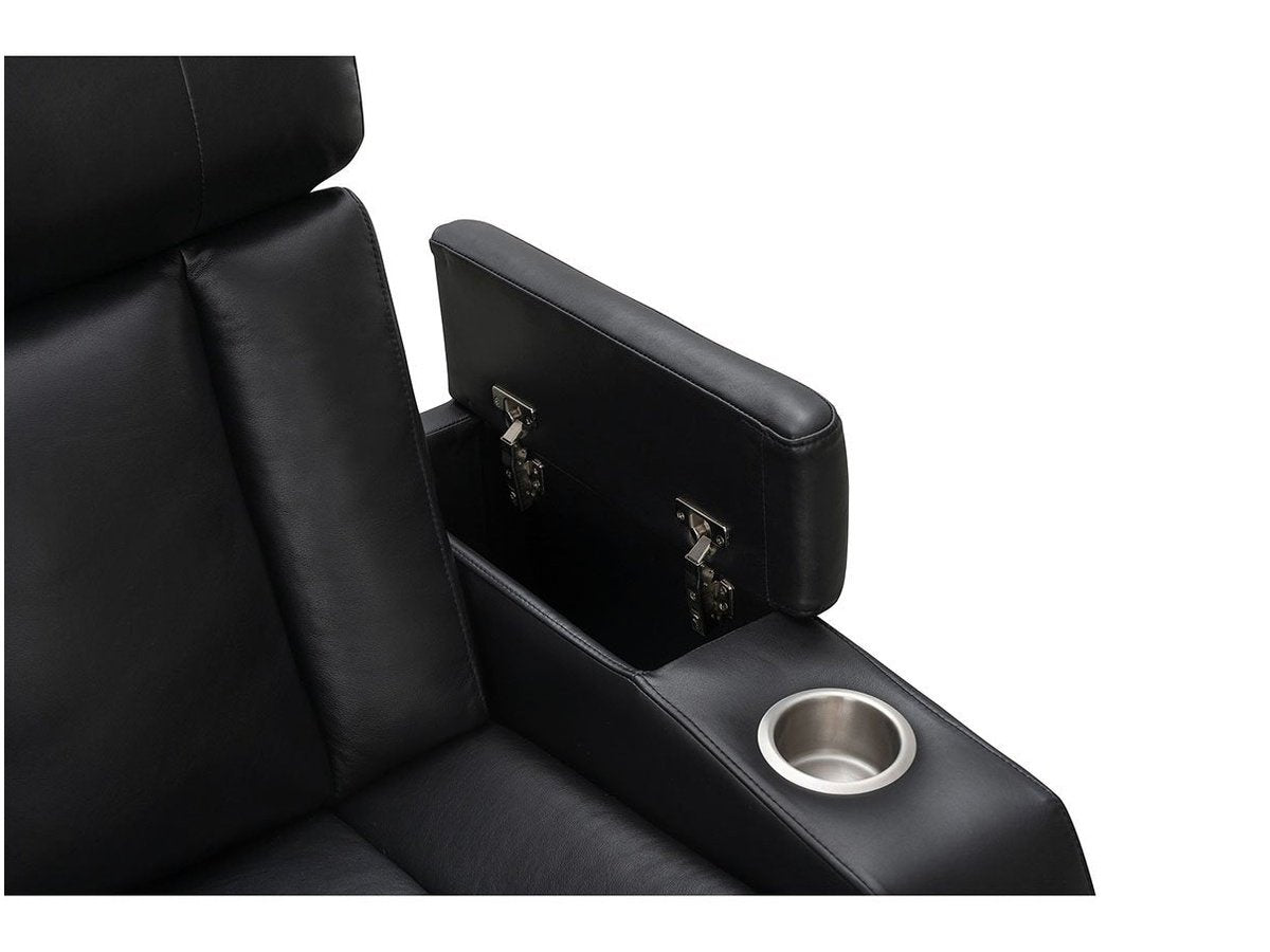 Zayne Power Reclining Leather Chair, Black Default Title