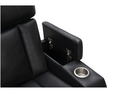Zayne Power Reclining Leather Chair, Black Default Title