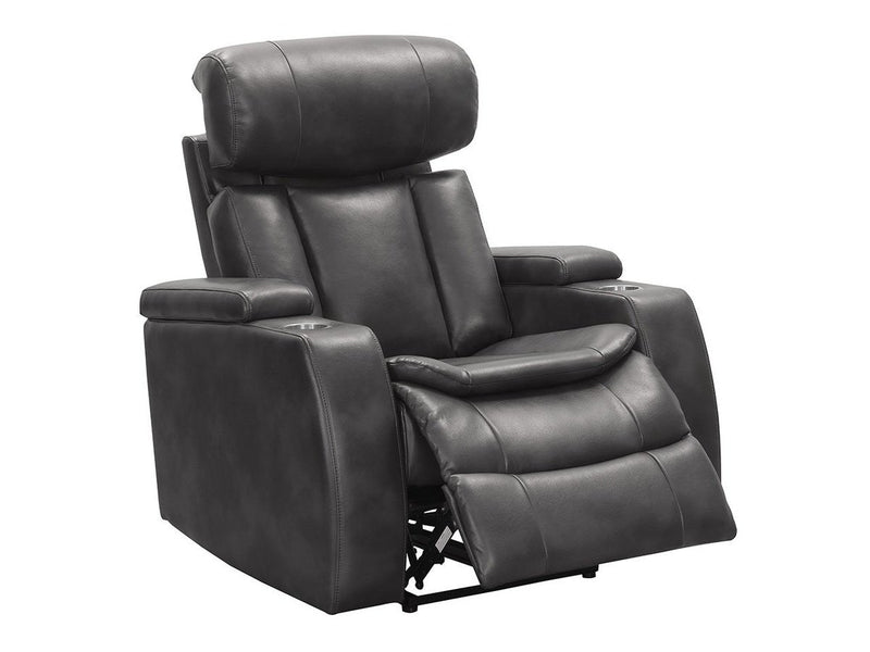 Zayne 3-piece Leather Power Reclining  Set, Grey Default Title