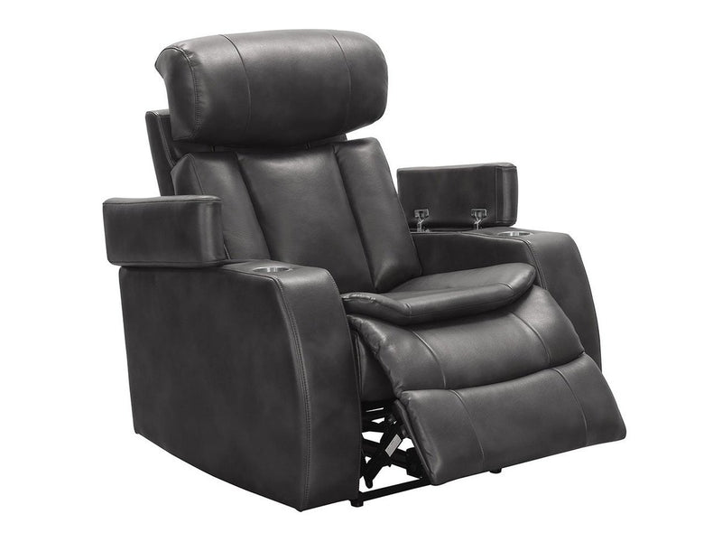 Zayne 3-piece Leather Power Reclining  Set, Grey Default Title