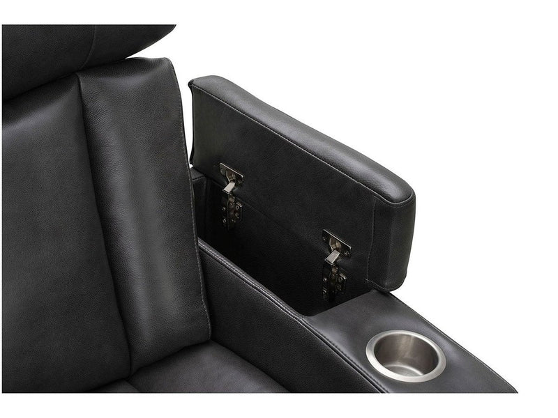 Zayne 3-piece Leather Power Reclining  Set, Grey Default Title