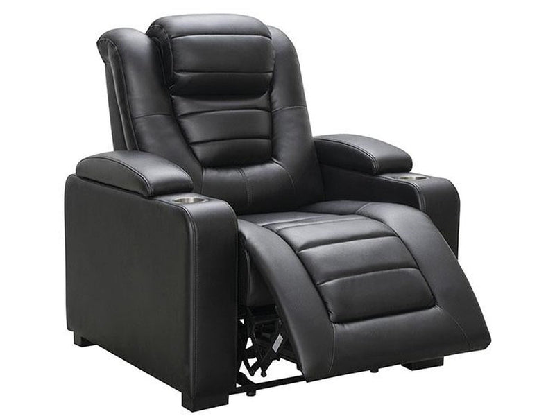 Jayce Leather Power Recliner, Black Default Title