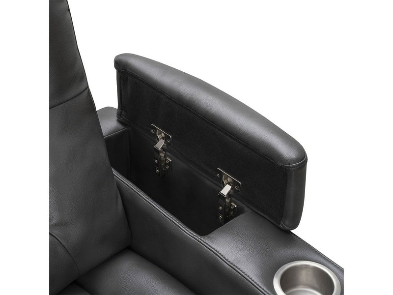 Jayce Leather Power Recliner, Grey Default Title