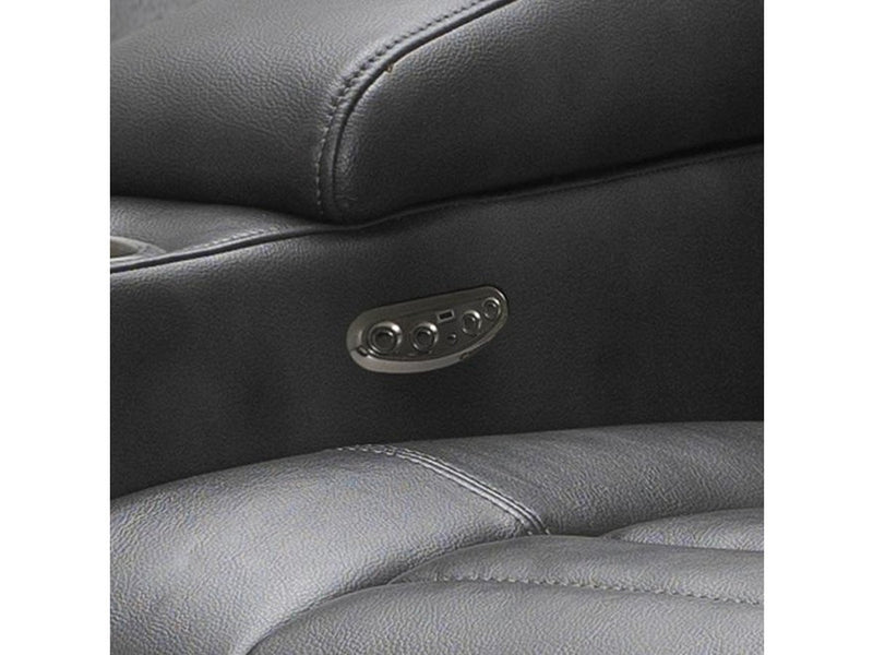 Jayce Leather Power Recliner, Grey Default Title