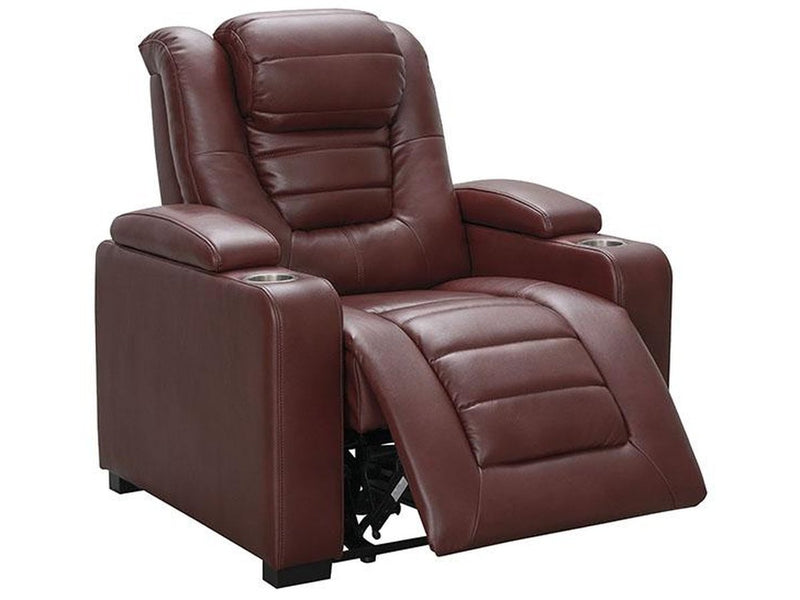 Jayce Leather Power Recliner, Red Default Title