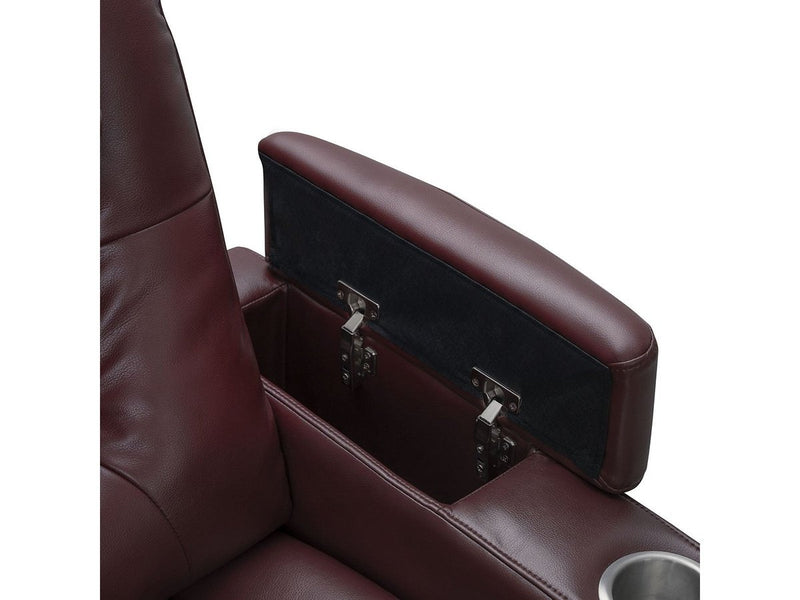 Jayce Leather Power Recliner, Red Default Title