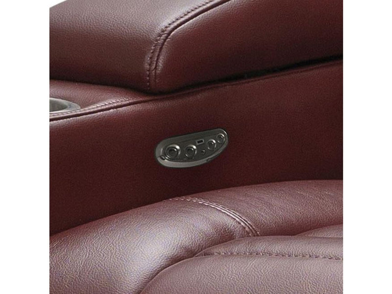 Jayce Leather Power Recliner, Red Default Title
