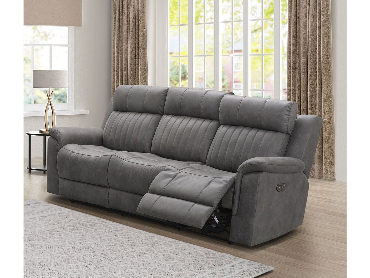 Garcelle Power Reclining Sofa, Grey Default Title
