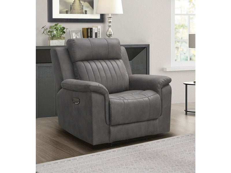 Garcelle 2-piece Power Reclining Sofa and Chair Set, Grey Default Title