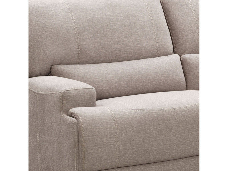Trevita Fabric Power Reclining Sofa, Cream Default Title