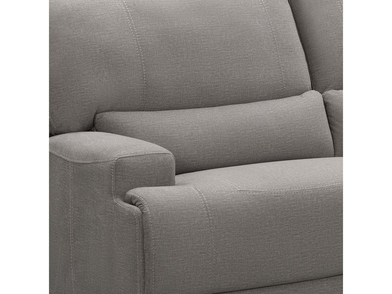 Trevita Fabric Power Reclining Console Loveseat, Grey Default Title