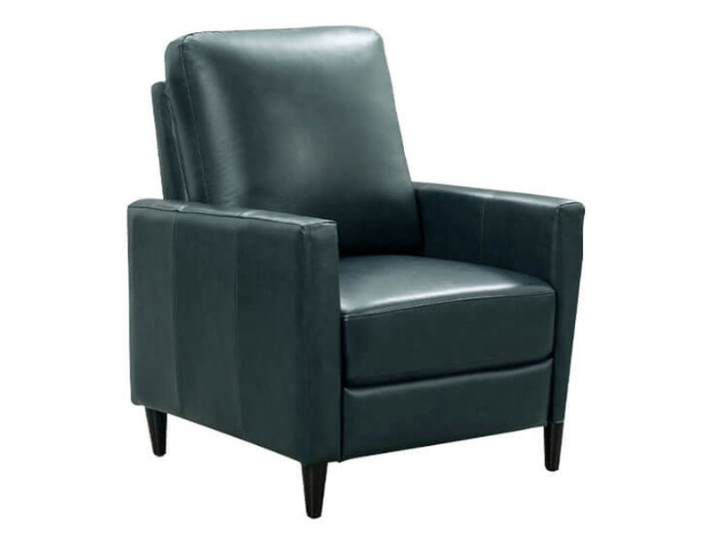 Crestview Top Grain Leather Push back Recliner, Navy Blue Default Title