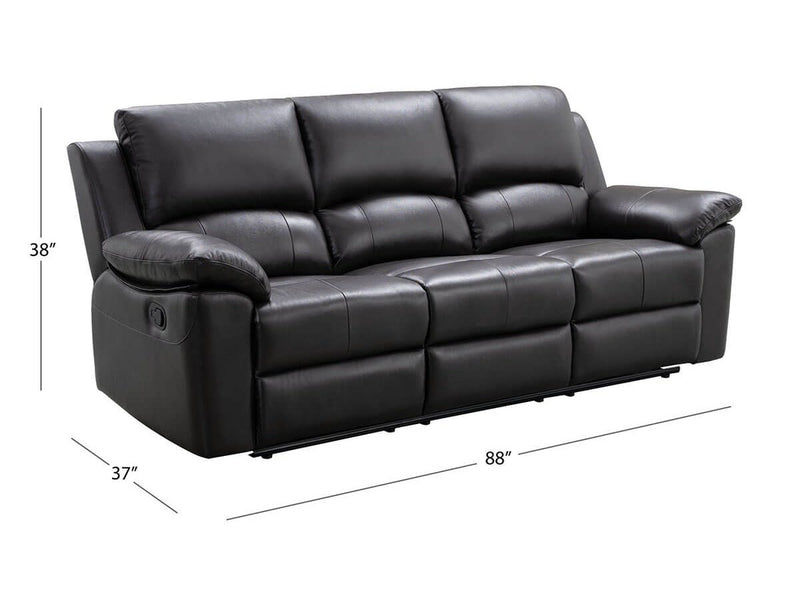 Toscana 2-piece Leather Sofa and Loveseat Set, Dark Brown Default Title