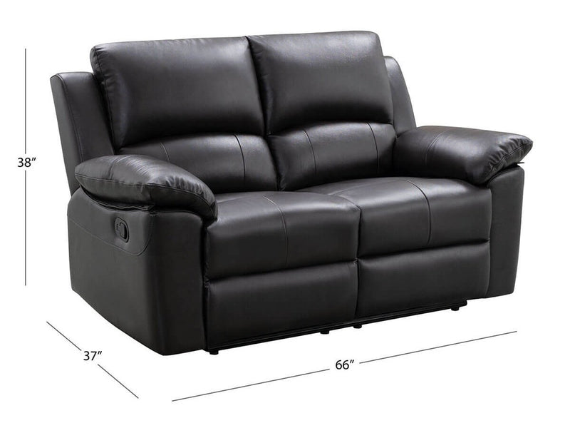 Toscana 3-piece Leather Reclining sofa Set, Dark Brown Default Title