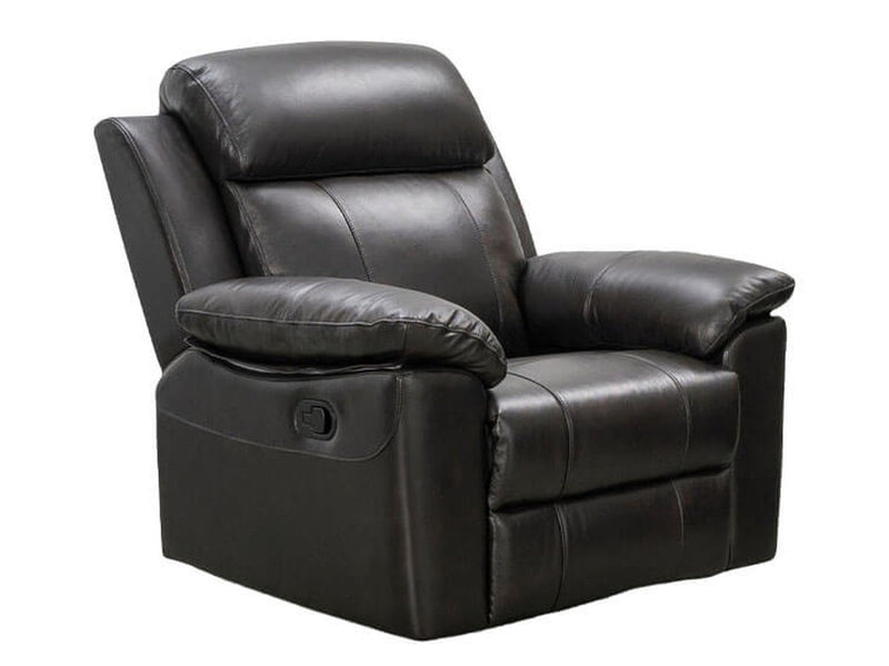 Braylen Top Grain Leather Recliner, Dark Brown Default Title