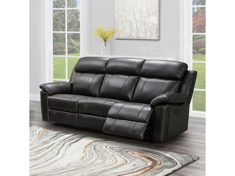 Braylen Top Grain Leather Reclining Sofa and Loveseat Set, Dark Brown Default Title