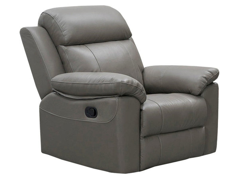 Braylen Top Grain Leather Recliner, Grey Default Title