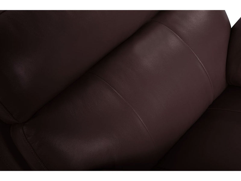 Clayton Leather Reclining Loveseat, Brown Default Title