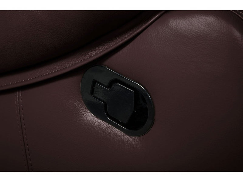 Clayton Leather Reclining Loveseat, Brown Default Title