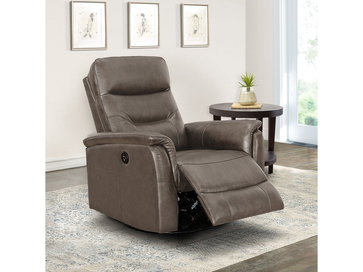 Palermo Leather Power Glider Recliner Abbyson