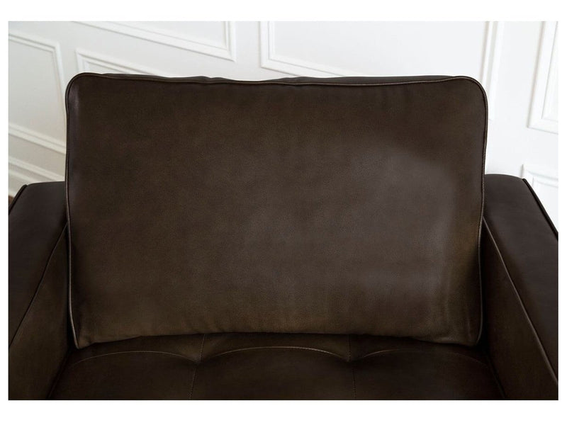 Holloway Mid Century Leather Armchair Espresso
