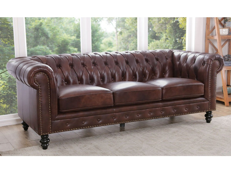 Grand Chesterfield Leather Sofa Default Title